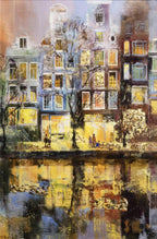 Evening Amsterdam - SOLD by artist Veronika Benoni - Wyecliffe Galleries