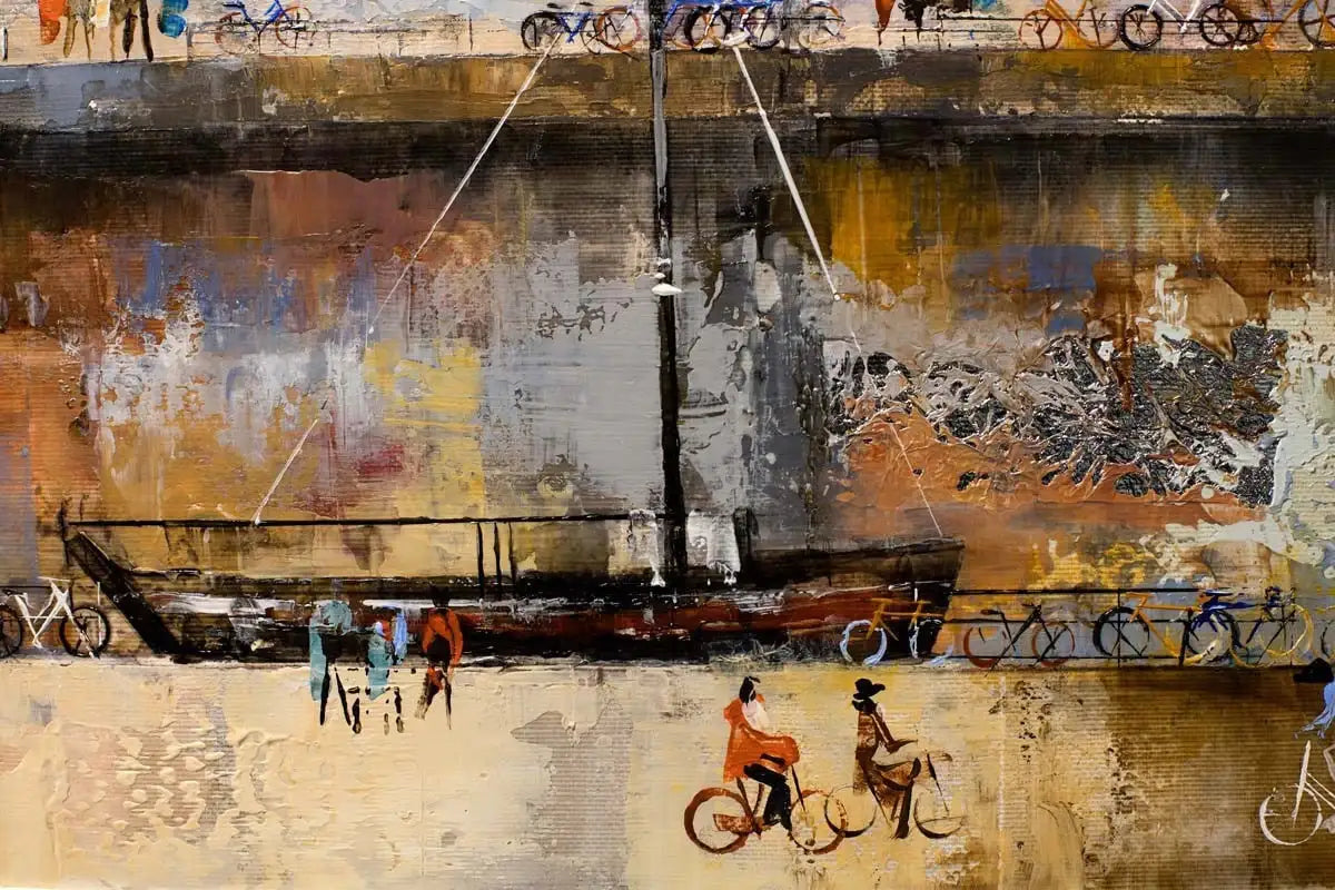 Evening in Amsterdam - SOLD by artist Veronika Benoni - Wyecliffe Galleries