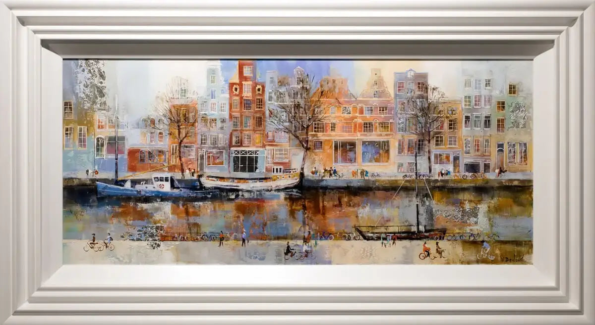 Evening in Amsterdam - SOLD by artist Veronika Benoni - Wyecliffe Galleries