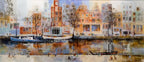 Evening in Amsterdam - SOLD by artist Veronika Benoni - Wyecliffe Galleries