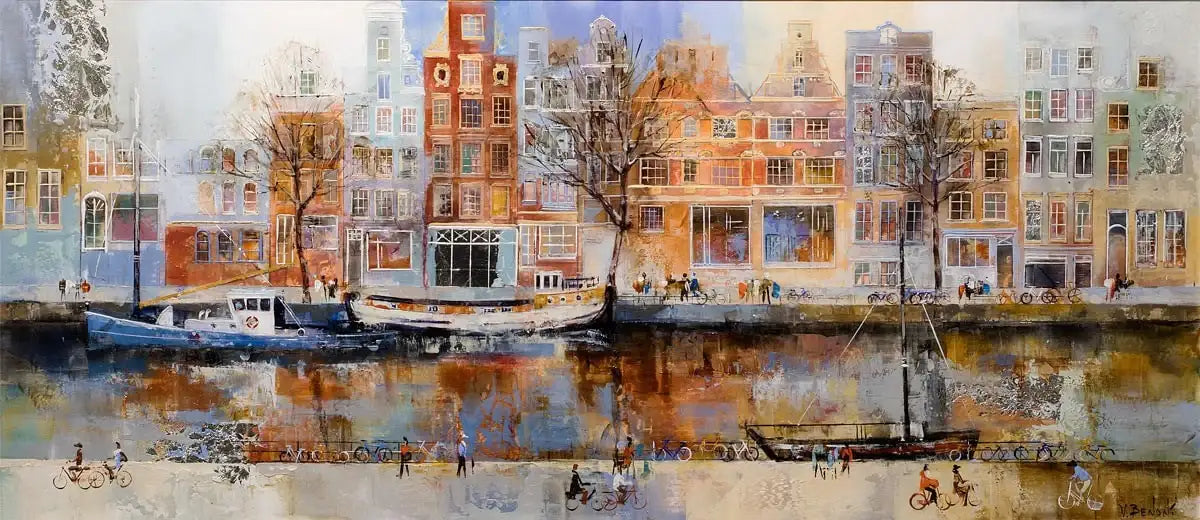 Evening in Amsterdam - SOLD by artist Veronika Benoni - Wyecliffe Galleries
