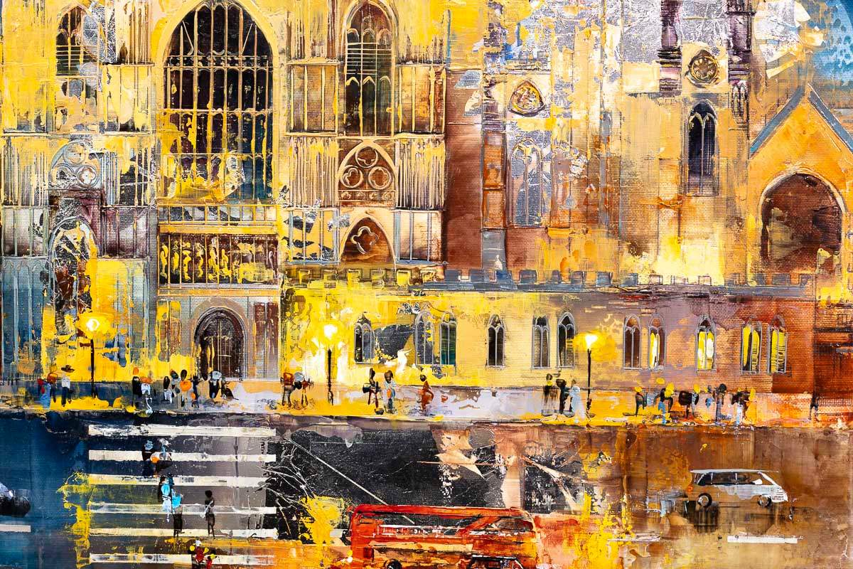 Evening in London - Original - SOLD by artist Veronika Benoni - Wyecliffe Galleries