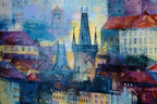 Evening Prague - Original - SOLD by artist Veronika Benoni - Wyecliffe Galleries