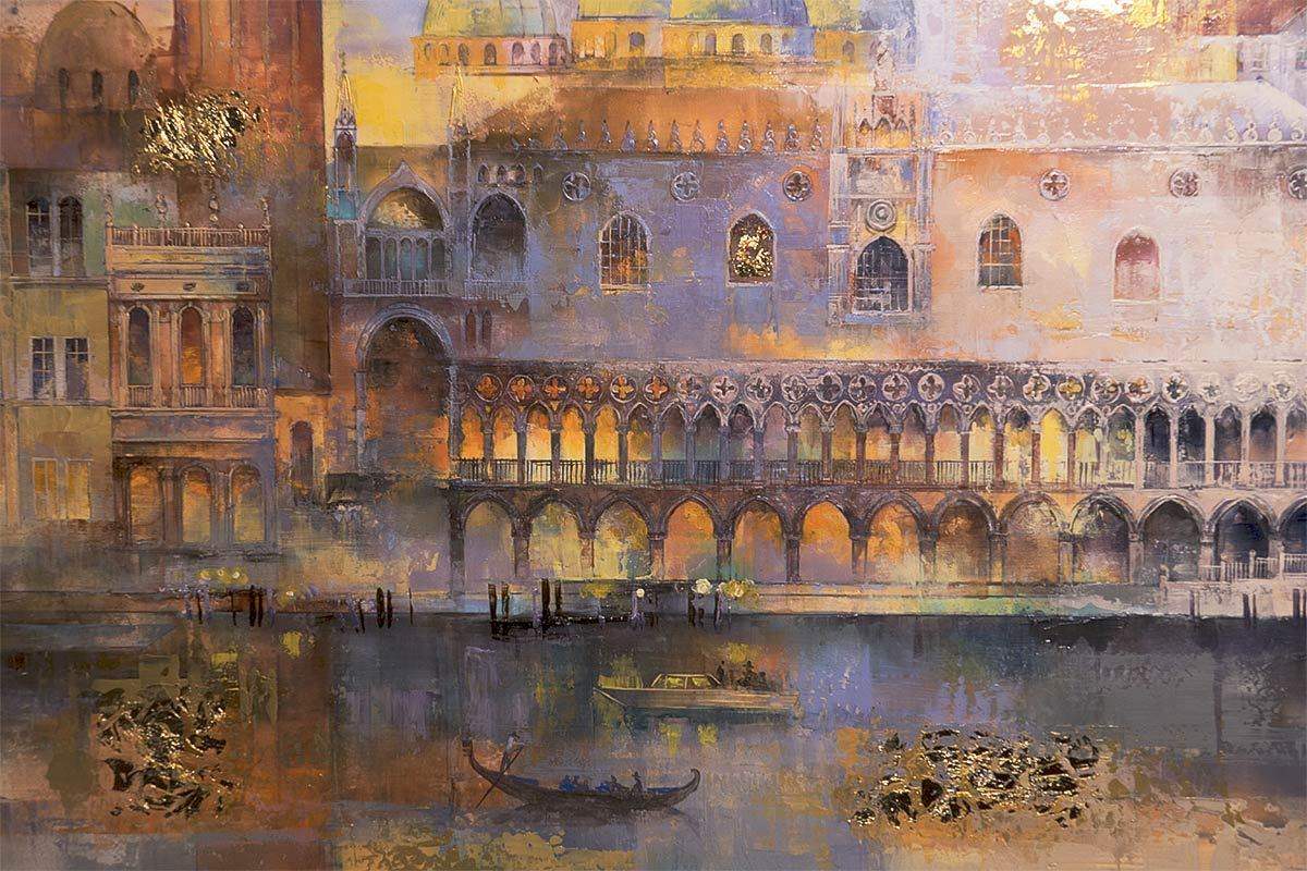 Evening Venice - SOLD by artist Veronika Benoni - Wyecliffe Galleries