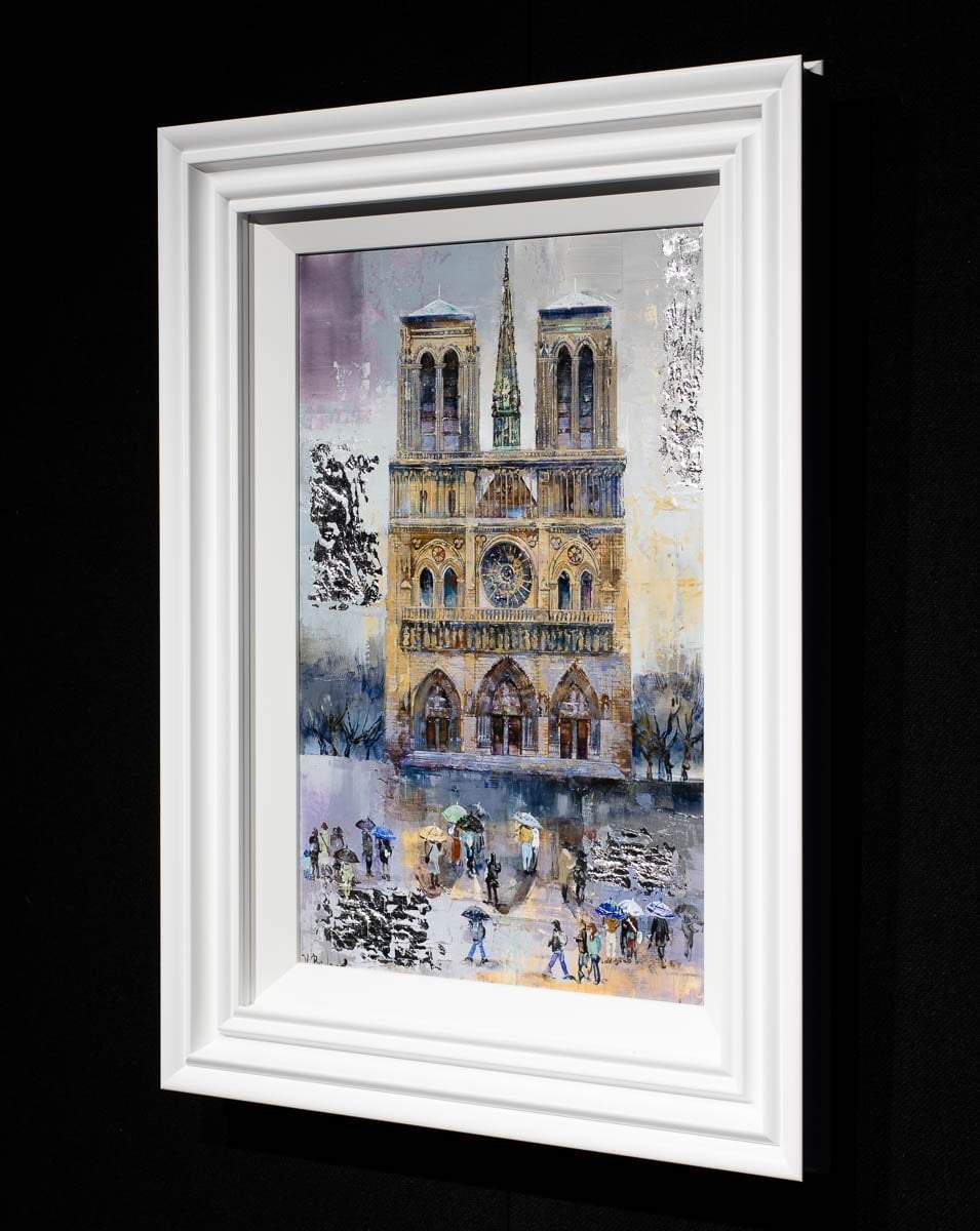 Evenings at Notre Dame - Original Veronika Benoni Framed