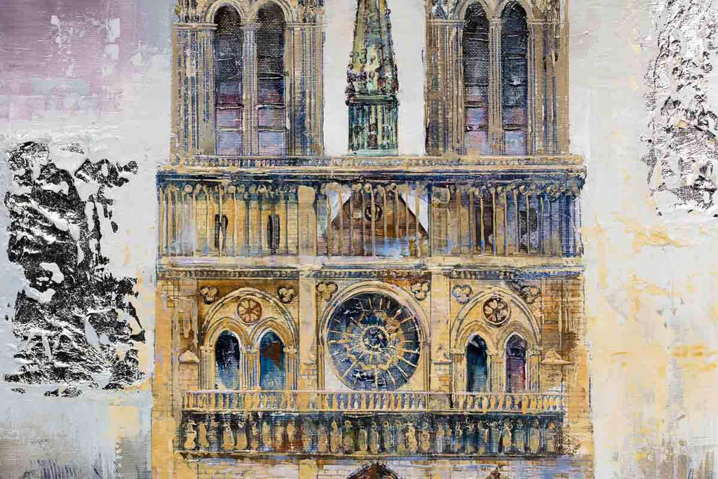 Evenings at Notre Dame - Original - SOLD by artist Veronika Benoni - Wyecliffe Galleries