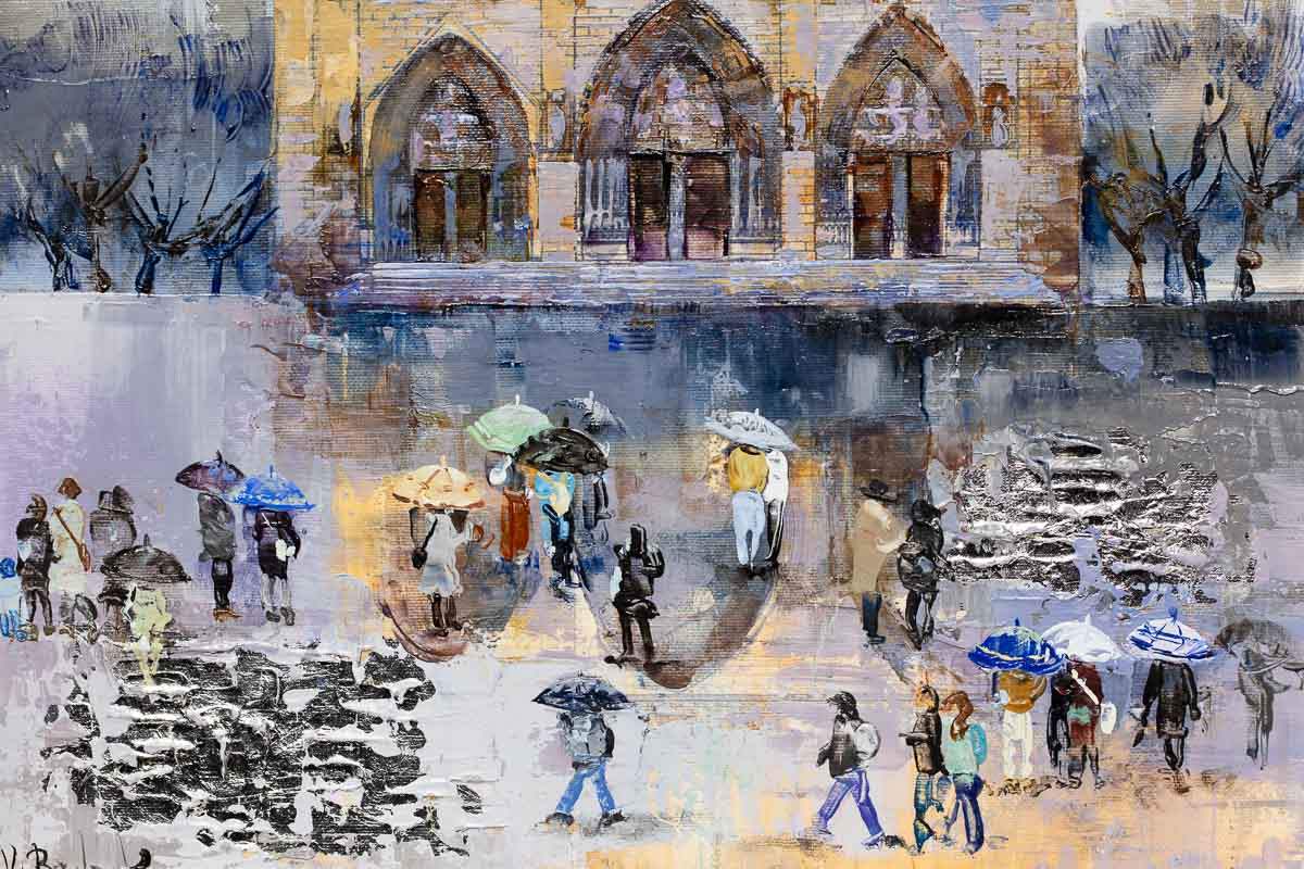 Evenings at Notre Dame - Original - SOLD by artist Veronika Benoni - Wyecliffe Galleries