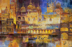 Golden Venice - Original - SOLD by artist Veronika Benoni - Wyecliffe Galleries