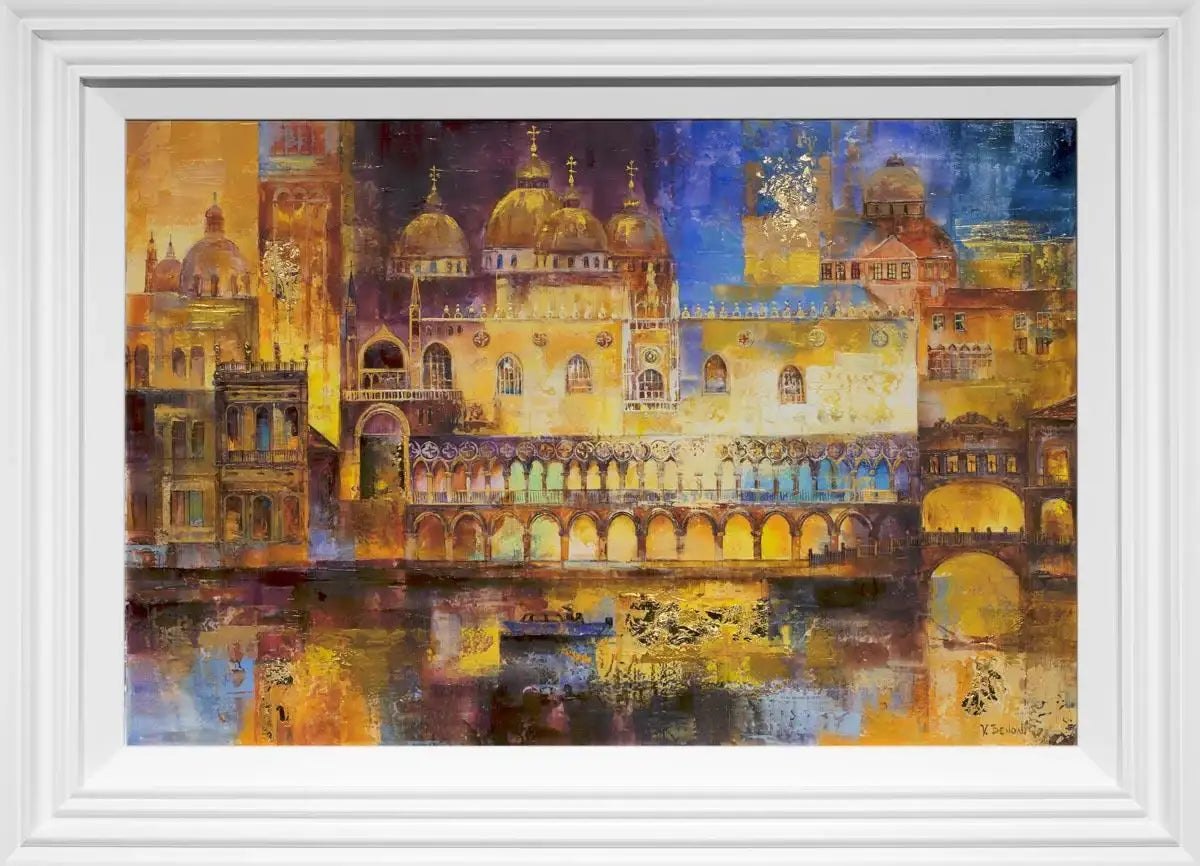 Golden Venice - Original - SOLD by artist Veronika Benoni - Wyecliffe Galleries