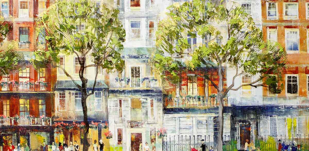 High Street Stroll - Original - SOLD by artist Veronika Benoni - Wyecliffe Galleries
