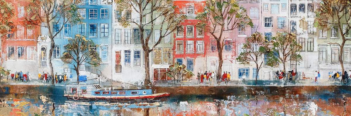 Lazy Day in Amsterdam - Original - SOLD by artist Veronika Benoni - Wyecliffe Galleries