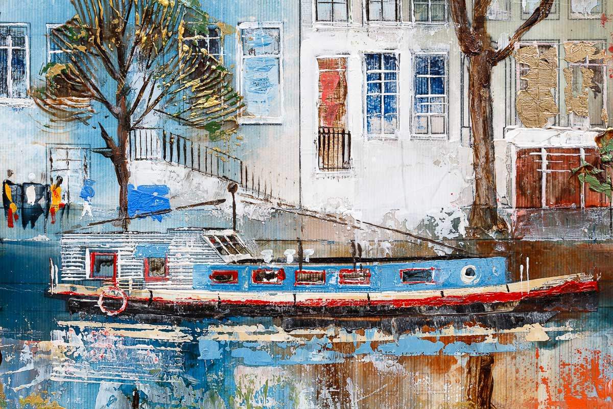 Lazy Day in Amsterdam - Original - SOLD by artist Veronika Benoni - Wyecliffe Galleries