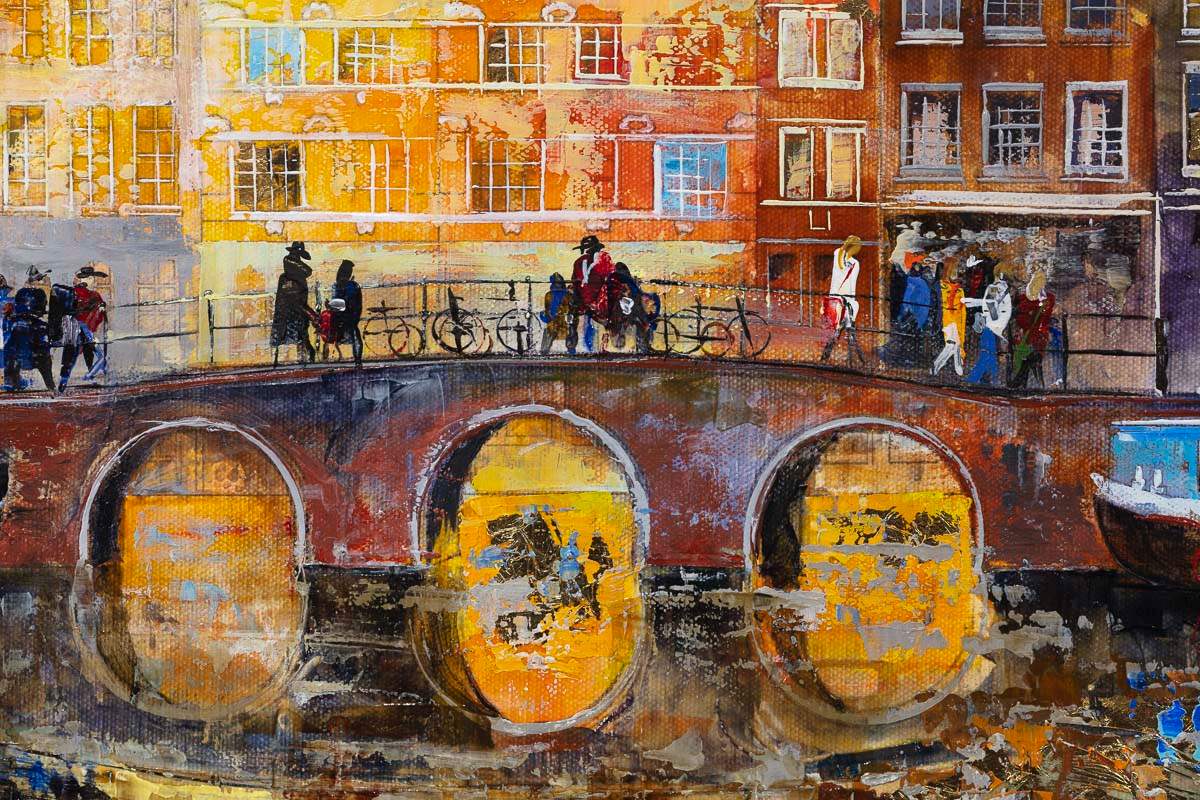 Life in Amsterdam - Original - SOLD by artist Veronika Benoni - Wyecliffe Galleries
