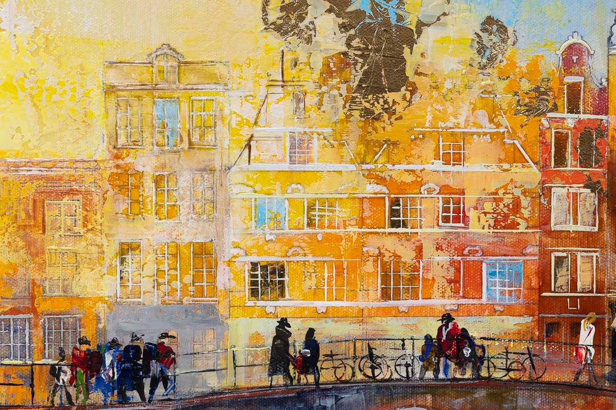 Life in Amsterdam - Original - SOLD by artist Veronika Benoni - Wyecliffe Galleries