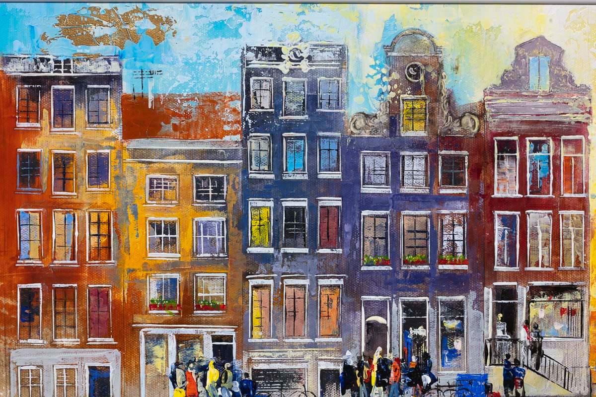 Life in Amsterdam - Original - SOLD by artist Veronika Benoni - Wyecliffe Galleries