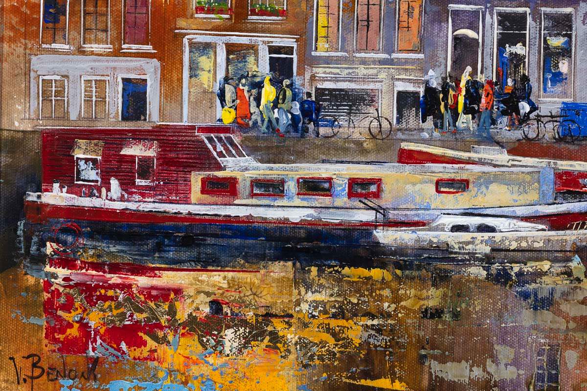 Life in Amsterdam - Original - SOLD by artist Veronika Benoni - Wyecliffe Galleries