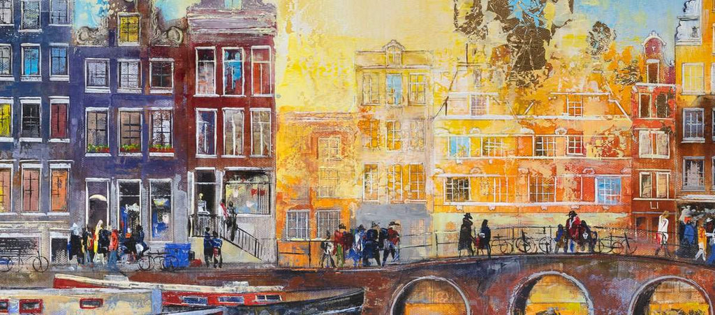 Life in Amsterdam - Original - SOLD by artist Veronika Benoni - Wyecliffe Galleries