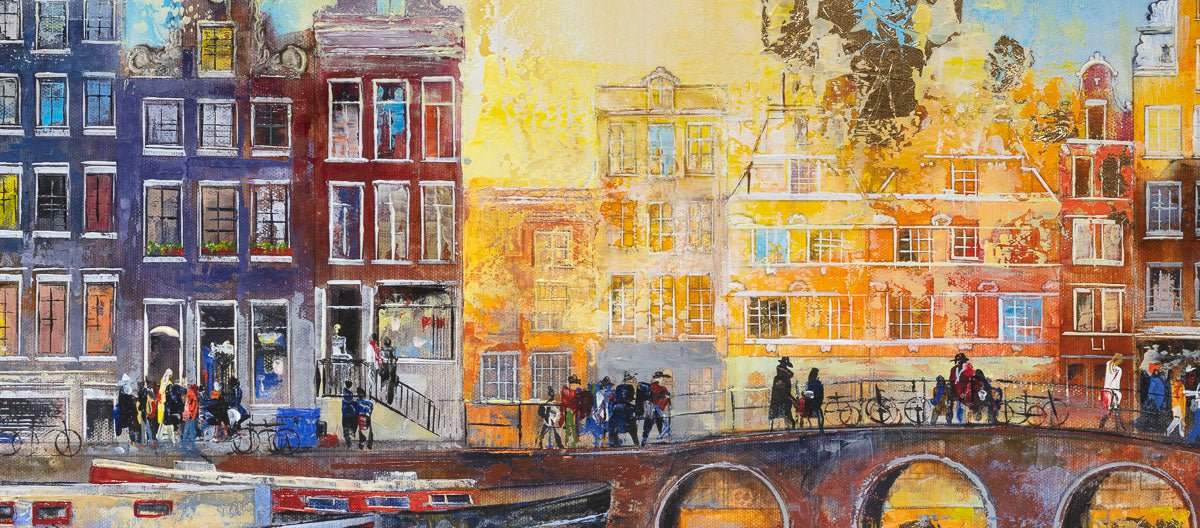 Life in Amsterdam - Original - SOLD by artist Veronika Benoni - Wyecliffe Galleries