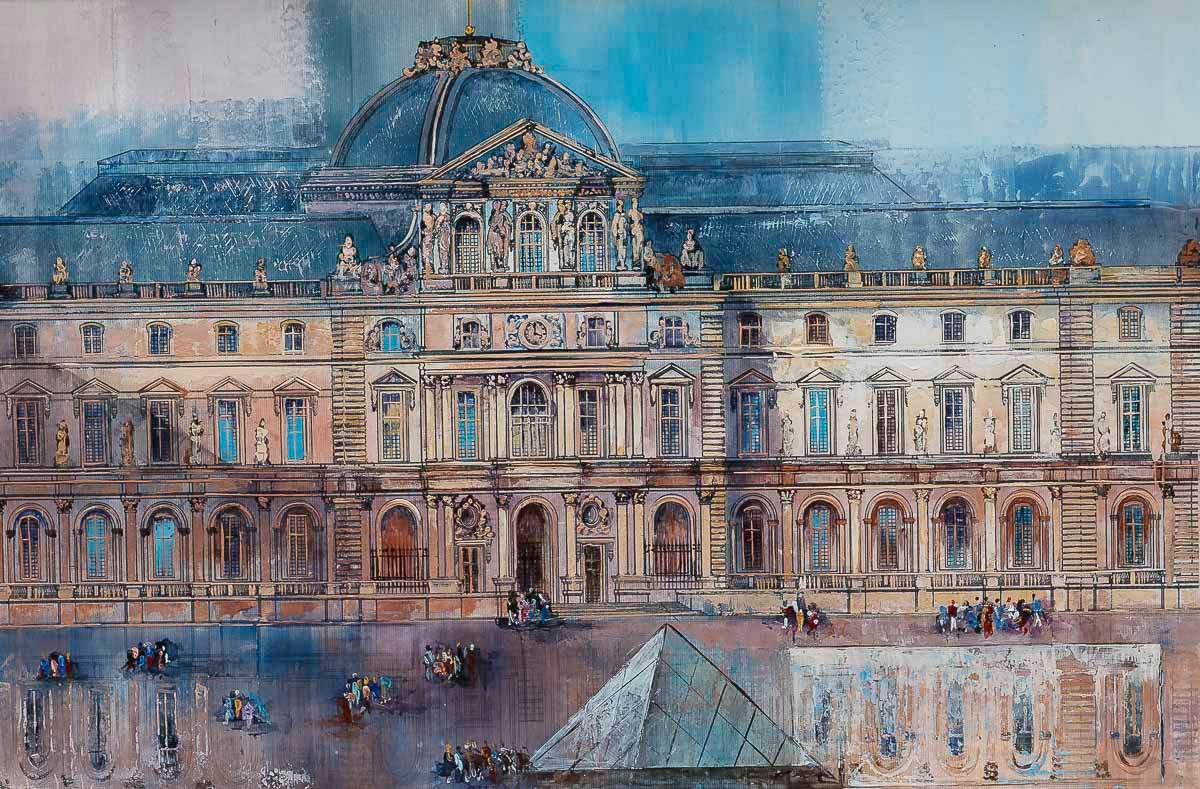Musée du Louvre - Original by artist Veronika Benoni - Wyecliffe Galleries