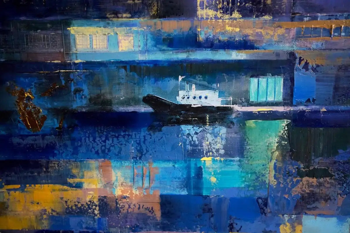 Night City - SOLD by artist Veronika Benoni - Wyecliffe Galleries
