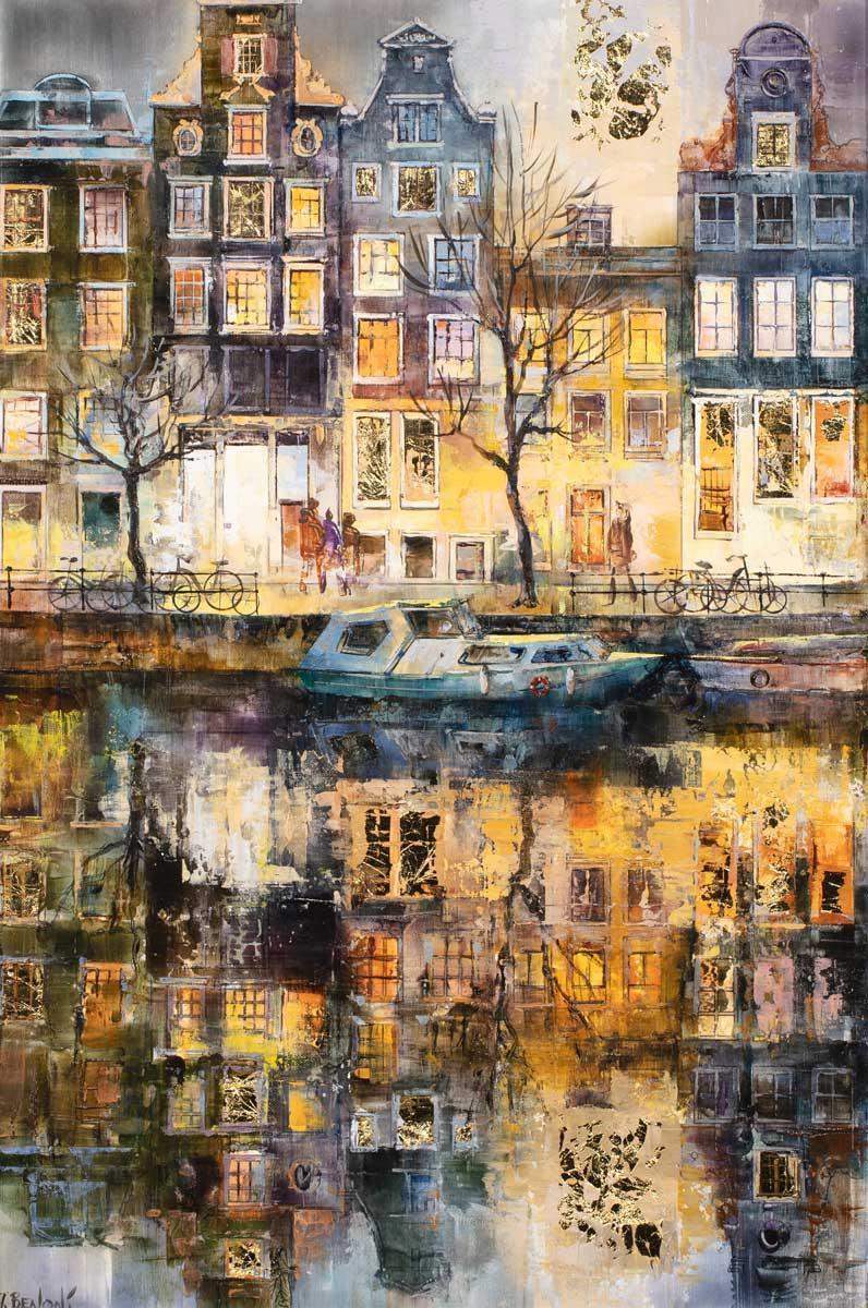 Nighttime Glow - Original - SOLD by artist Veronika Benoni - Wyecliffe Galleries