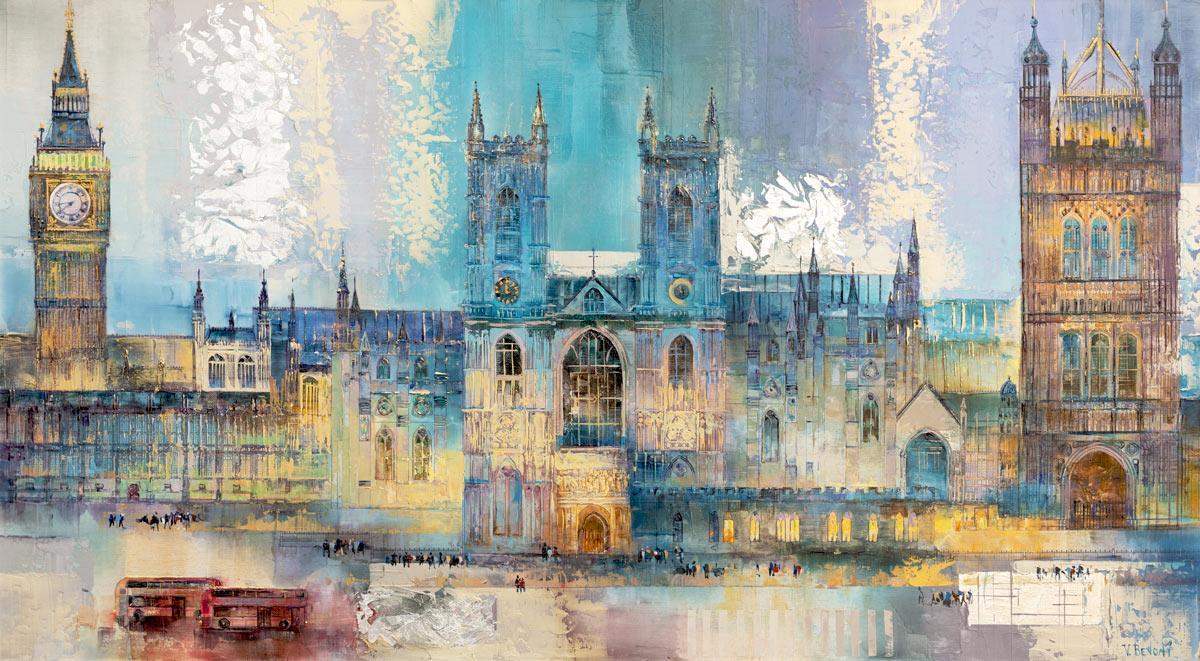 Nighttime Rush - Original - SOLD by artist Veronika Benoni - Wyecliffe Galleries