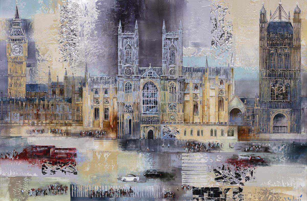 Passing Parliament - Original - SOLD by artist Veronika Benoni - Wyecliffe Galleries
