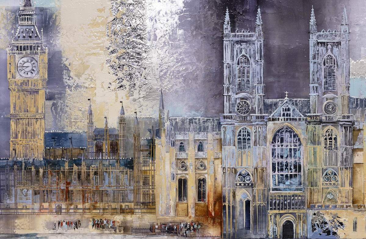 Passing Parliament - Original - SOLD by artist Veronika Benoni - Wyecliffe Galleries