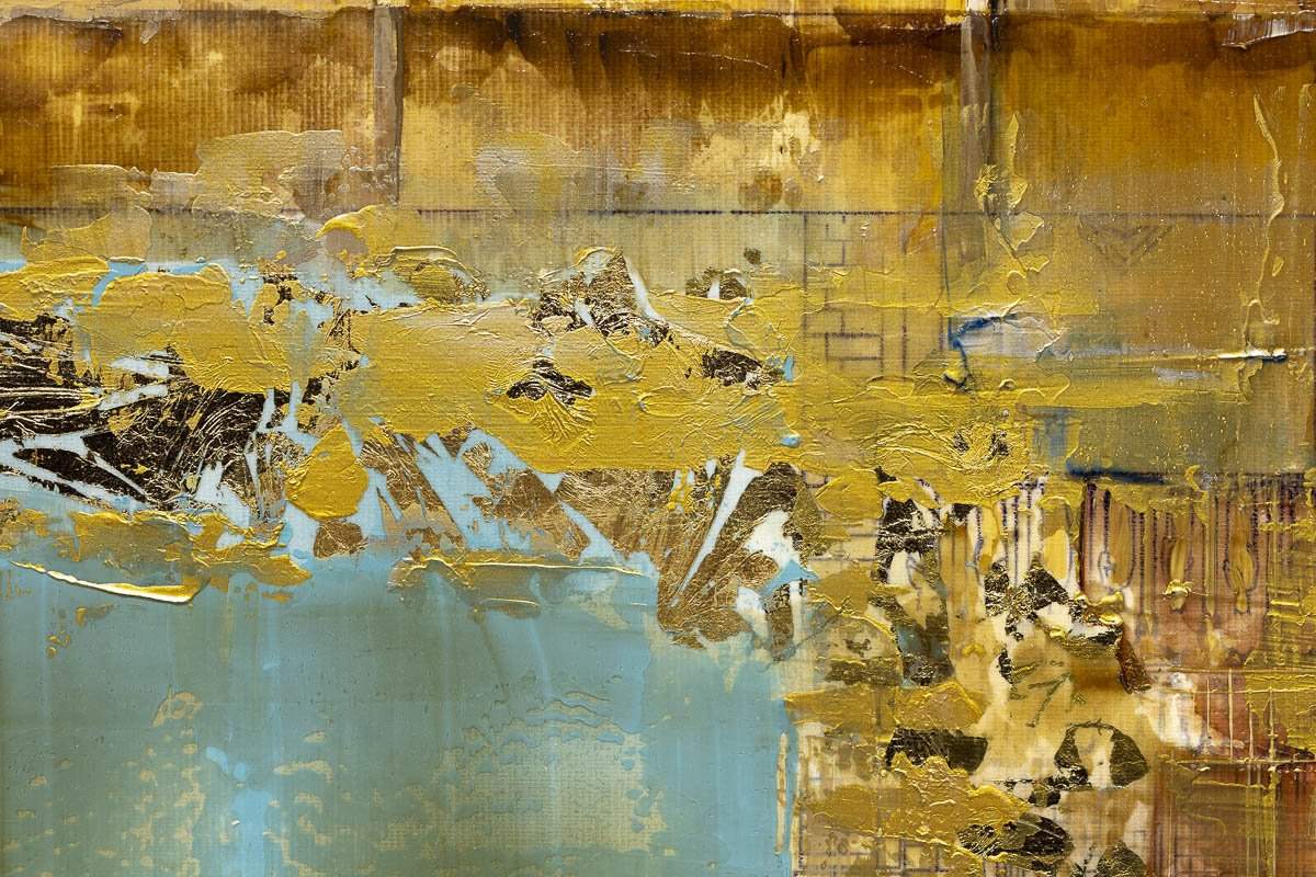 Paved in Gold - Original - SOLD by artist Veronika Benoni - Wyecliffe Galleries