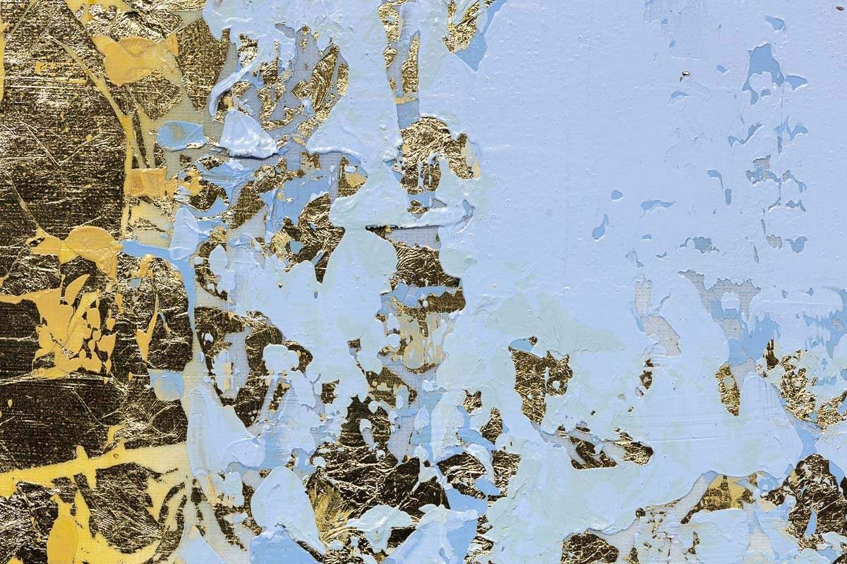 Paved in Gold - Original - SOLD by artist Veronika Benoni - Wyecliffe Galleries