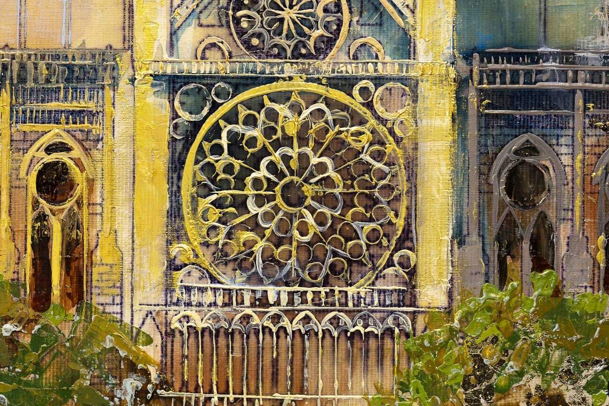 Paved in Gold - Original - SOLD by artist Veronika Benoni - Wyecliffe Galleries