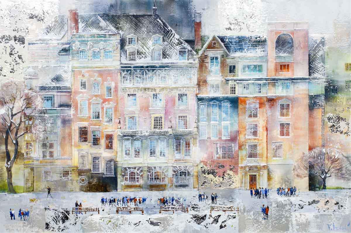 Paved in Silver - Original SOLD by artist Veronika Benoni - Wyecliffe Galleries