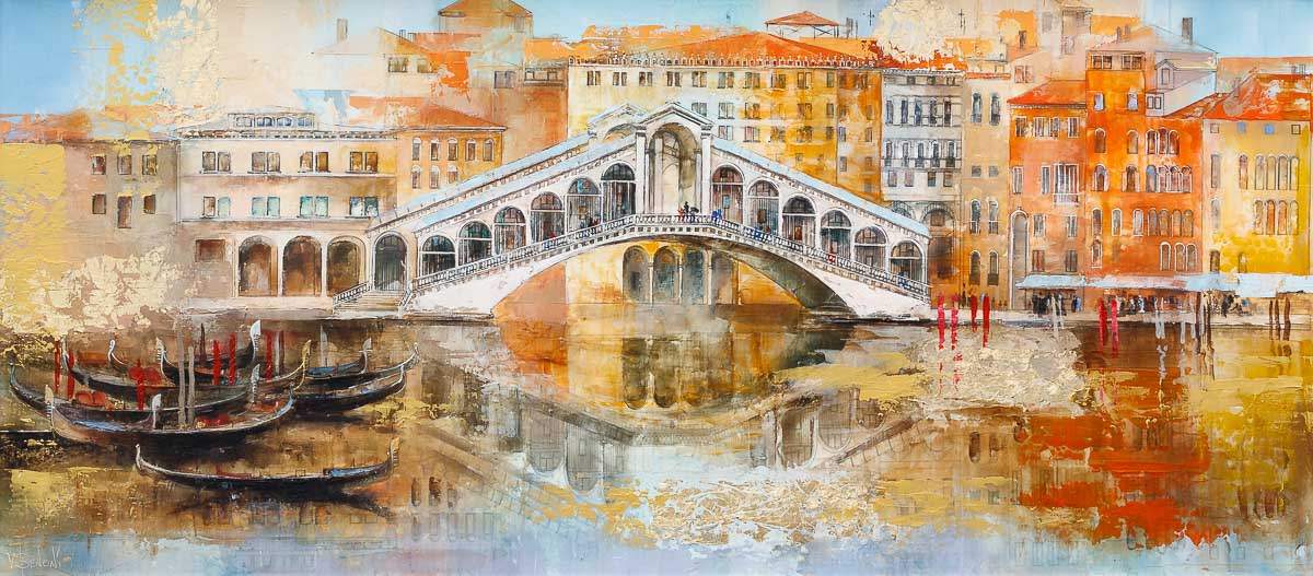 Ponte di Rialto - Original - SOLD by artist Veronika Benoni - Wyecliffe Galleries