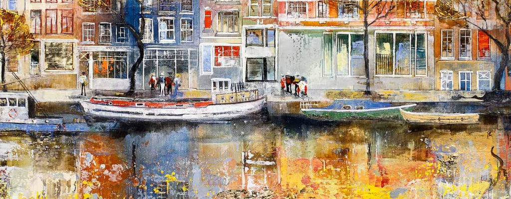 Reflections of Amsterdam - Original - SOLD by artist Veronika Benoni - Wyecliffe Galleries
