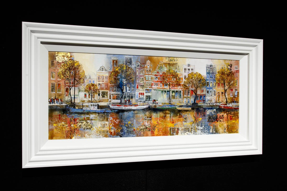 Reflections of Amsterdam - Original Veronika Benoni Framed