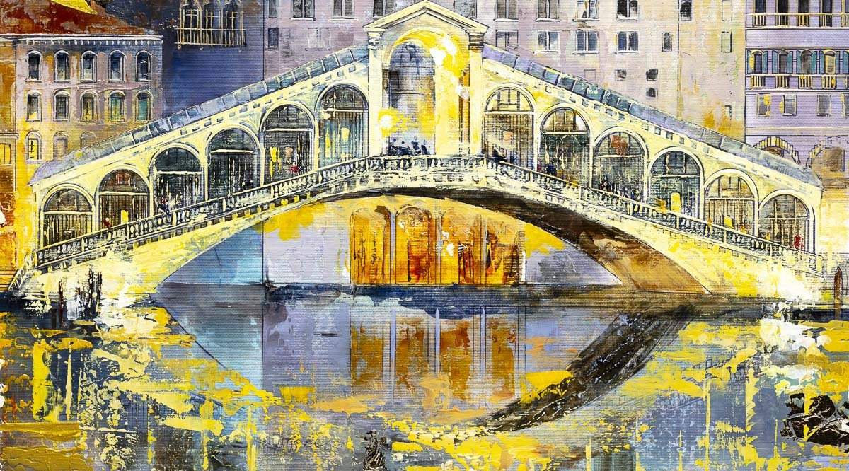 Rialto Bridge, Venice - Original - SOLD by artist Veronika Benoni - Wyecliffe Galleries