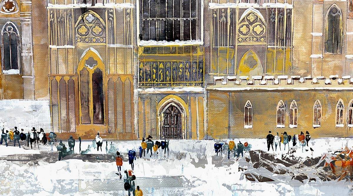 Silver Skies Over London - Original - SOLD by artist Veronika Benoni - Wyecliffe Galleries