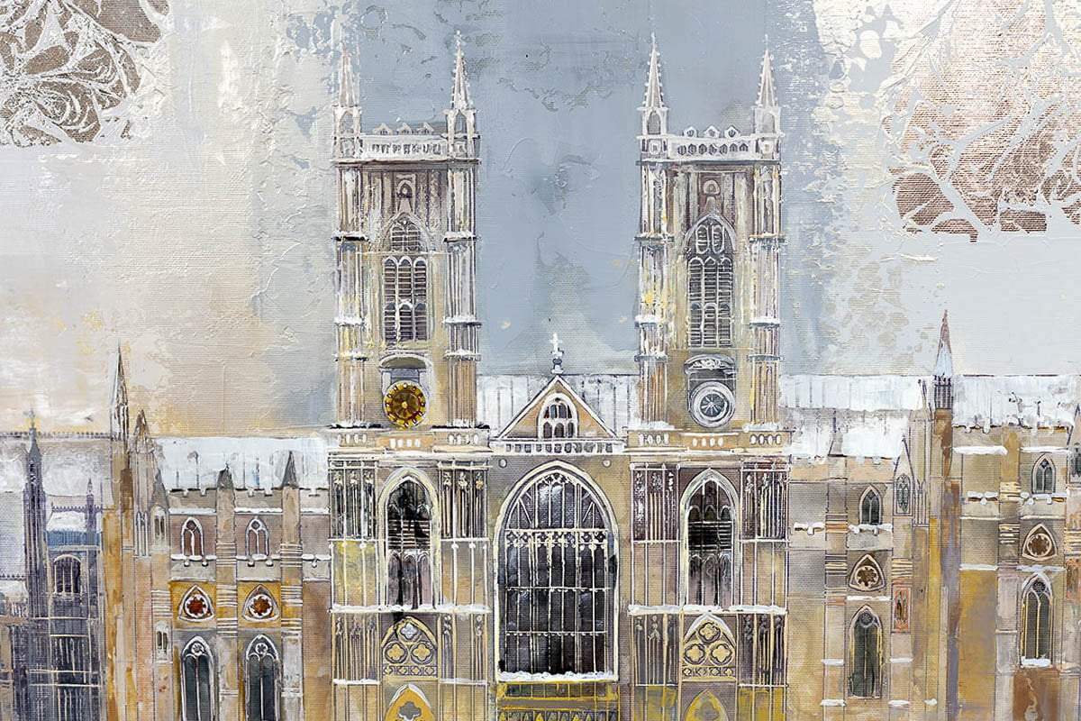 Silver Skies Over London - Original - SOLD by artist Veronika Benoni - Wyecliffe Galleries