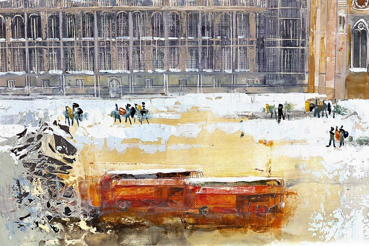 Silver Skies Over London - Original - SOLD by artist Veronika Benoni - Wyecliffe Galleries