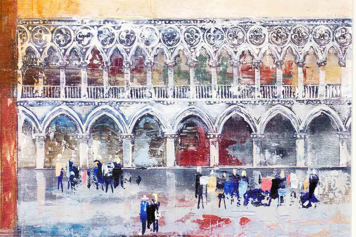 St Marks Square - Original - SOLD by artist Veronika Benoni - Wyecliffe Galleries