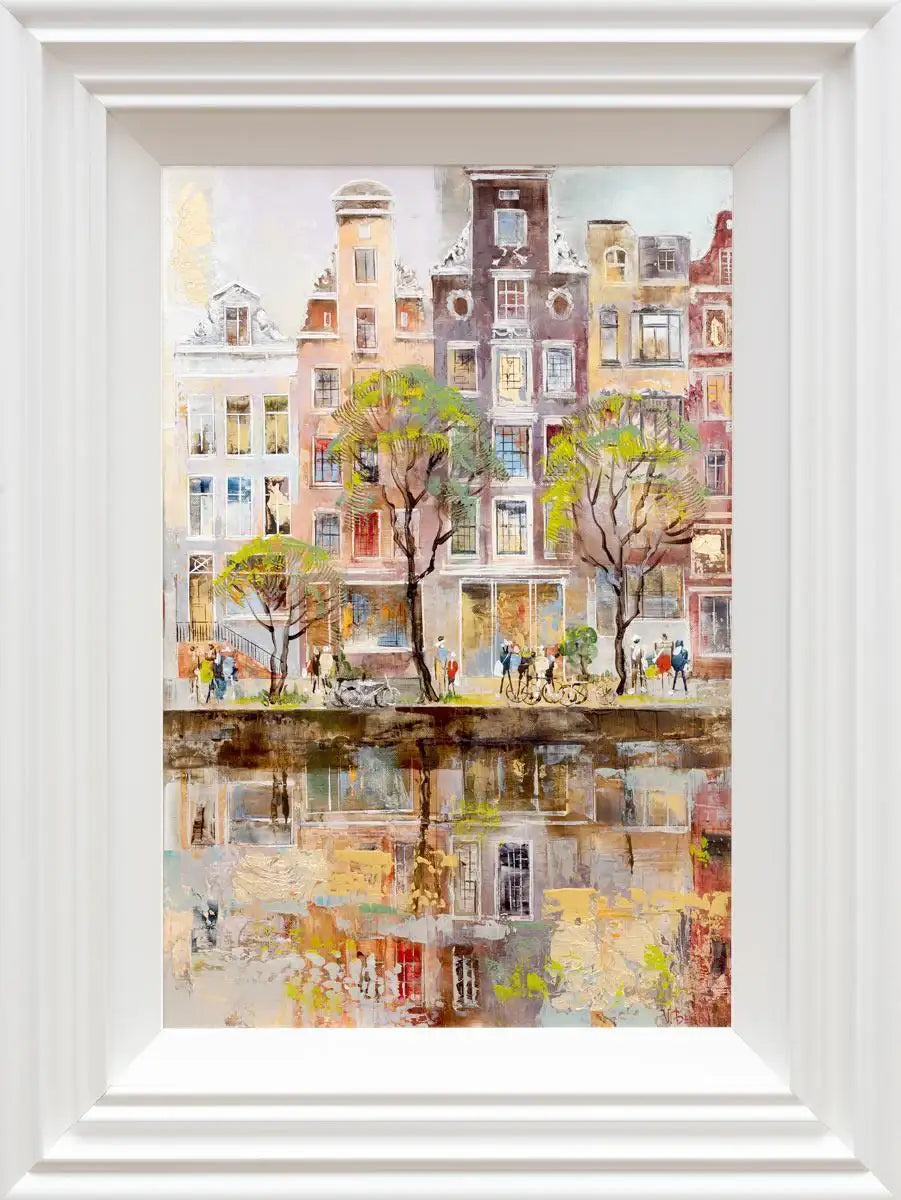 Stroll Along The Canal - Original - SOLD by artist Veronika Benoni - Wyecliffe Galleries