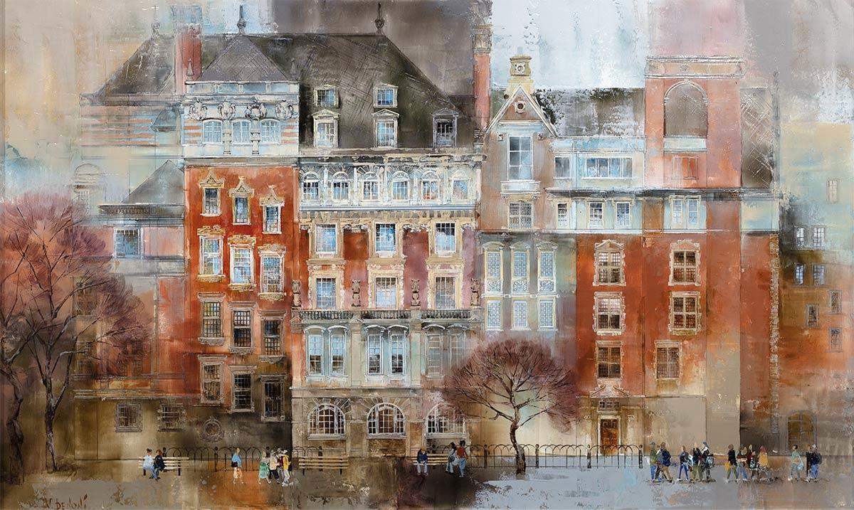 Stroll Through Westminster - Original - SOLD by artist Veronika Benoni - Wyecliffe Galleries
