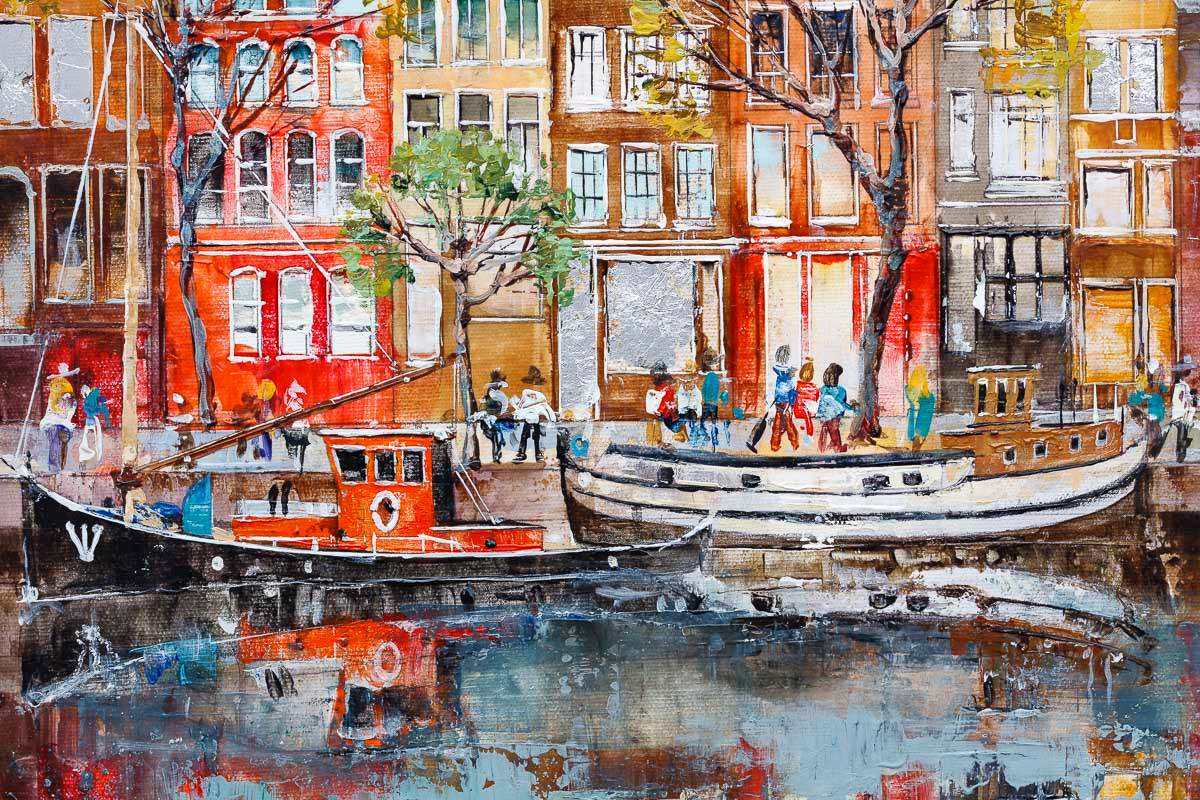 Summer in Amsterdam - Original - SOLD by artist Veronika Benoni - Wyecliffe Galleries