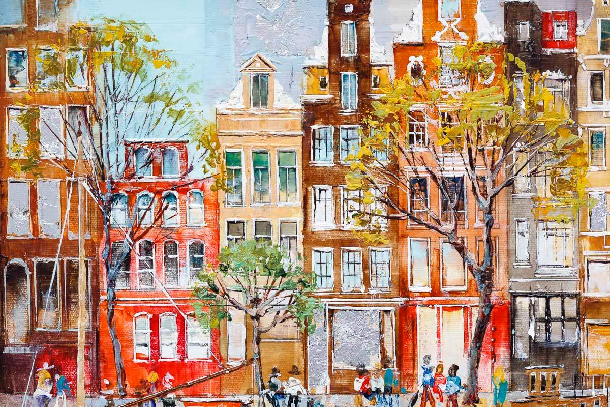 Summer in Amsterdam - Original - SOLD by artist Veronika Benoni - Wyecliffe Galleries