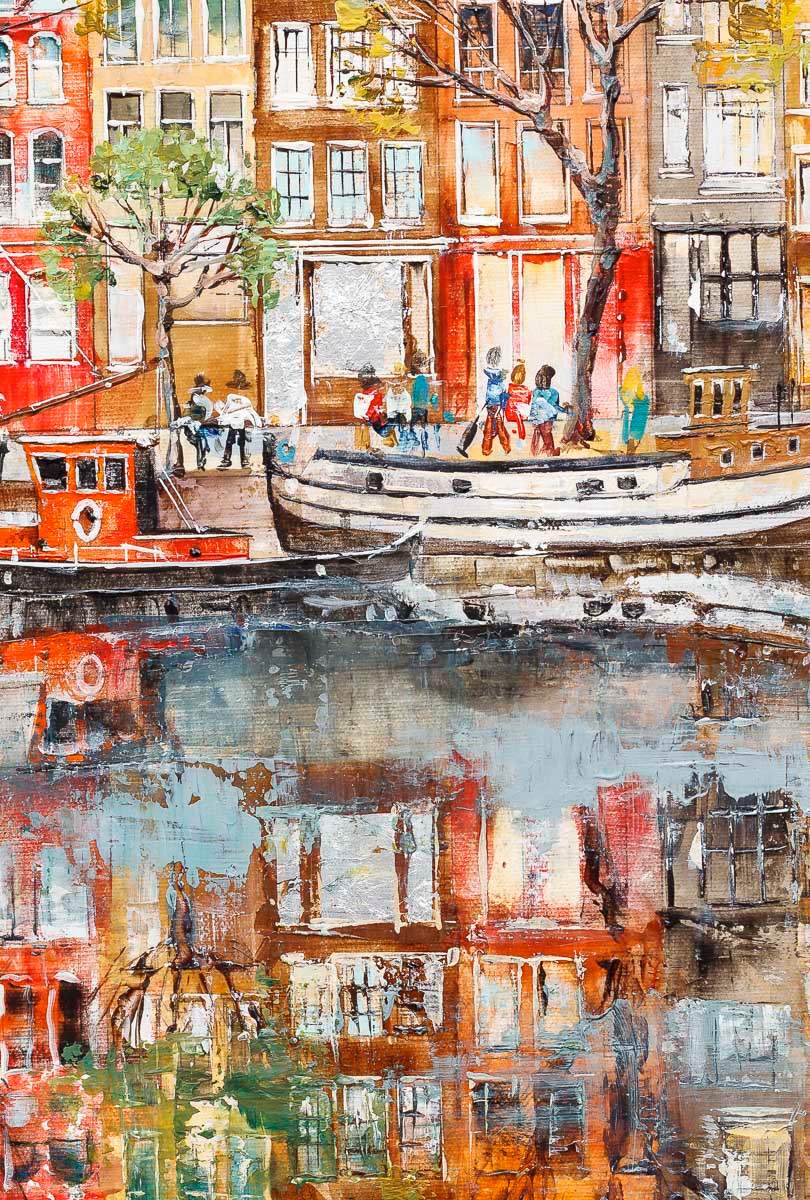 Summer in Amsterdam - Original - SOLD by artist Veronika Benoni - Wyecliffe Galleries