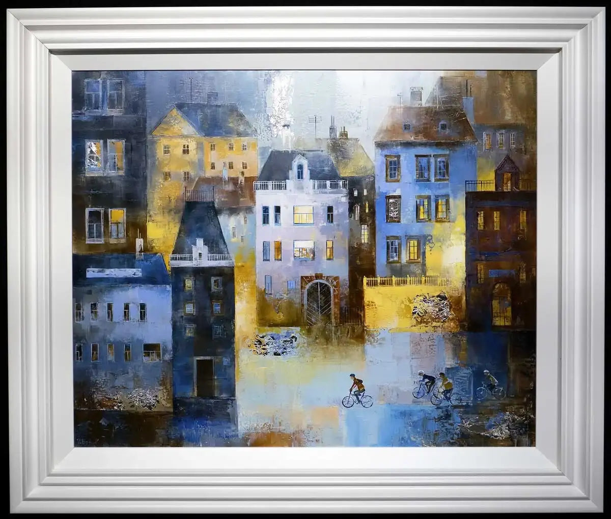 The Blue Street - SOLD by artist Veronika Benoni - Wyecliffe Galleries