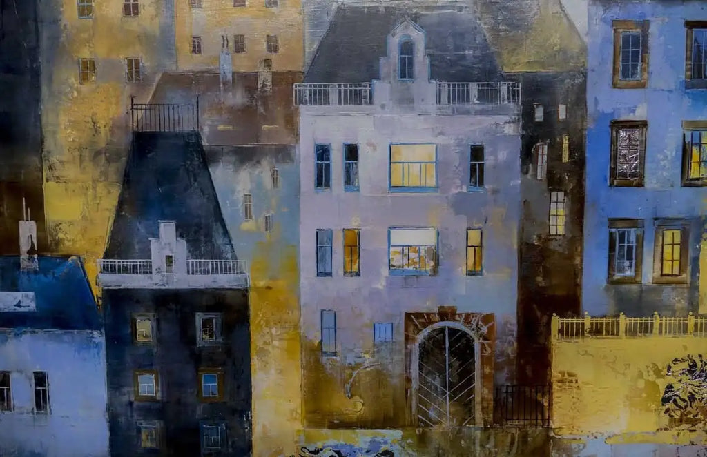 The Blue Street - SOLD by artist Veronika Benoni - Wyecliffe Galleries