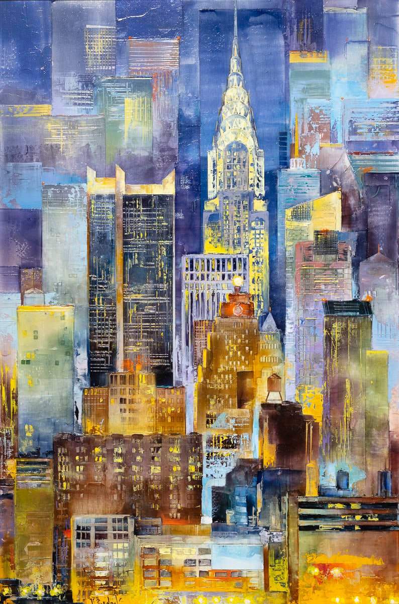 The City That Never Sleeps - Original - SOLD by artist Veronika Benoni - Wyecliffe Galleries