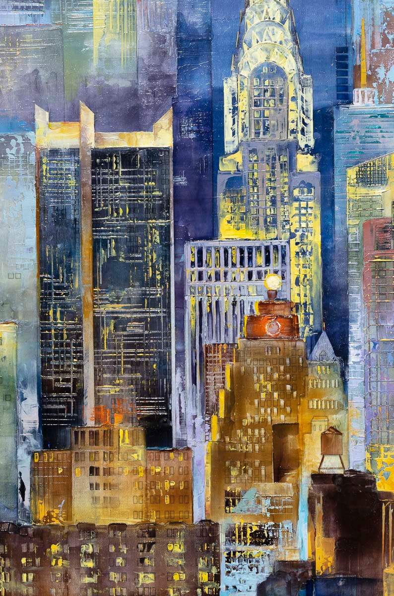 The City That Never Sleeps - Original - SOLD by artist Veronika Benoni - Wyecliffe Galleries
