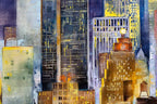 The City That Never Sleeps - Original - SOLD by artist Veronika Benoni - Wyecliffe Galleries